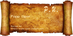 Popp Ugor névjegykártya